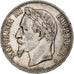 Moneda, Francia, Napoleon III, 5 Francs, 1867, Paris, BC+, Plata, KM:799.1