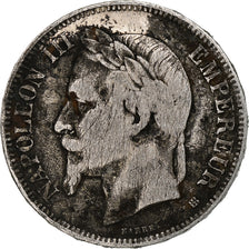 Moneta, Francja, Napoleon III, 5 Francs, 1868, Strasbourg, F(12-15), Srebro