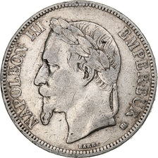 Moneta, Francia, Napoléon III, 5 Francs, 1869, Strasbourg, MB, Argento