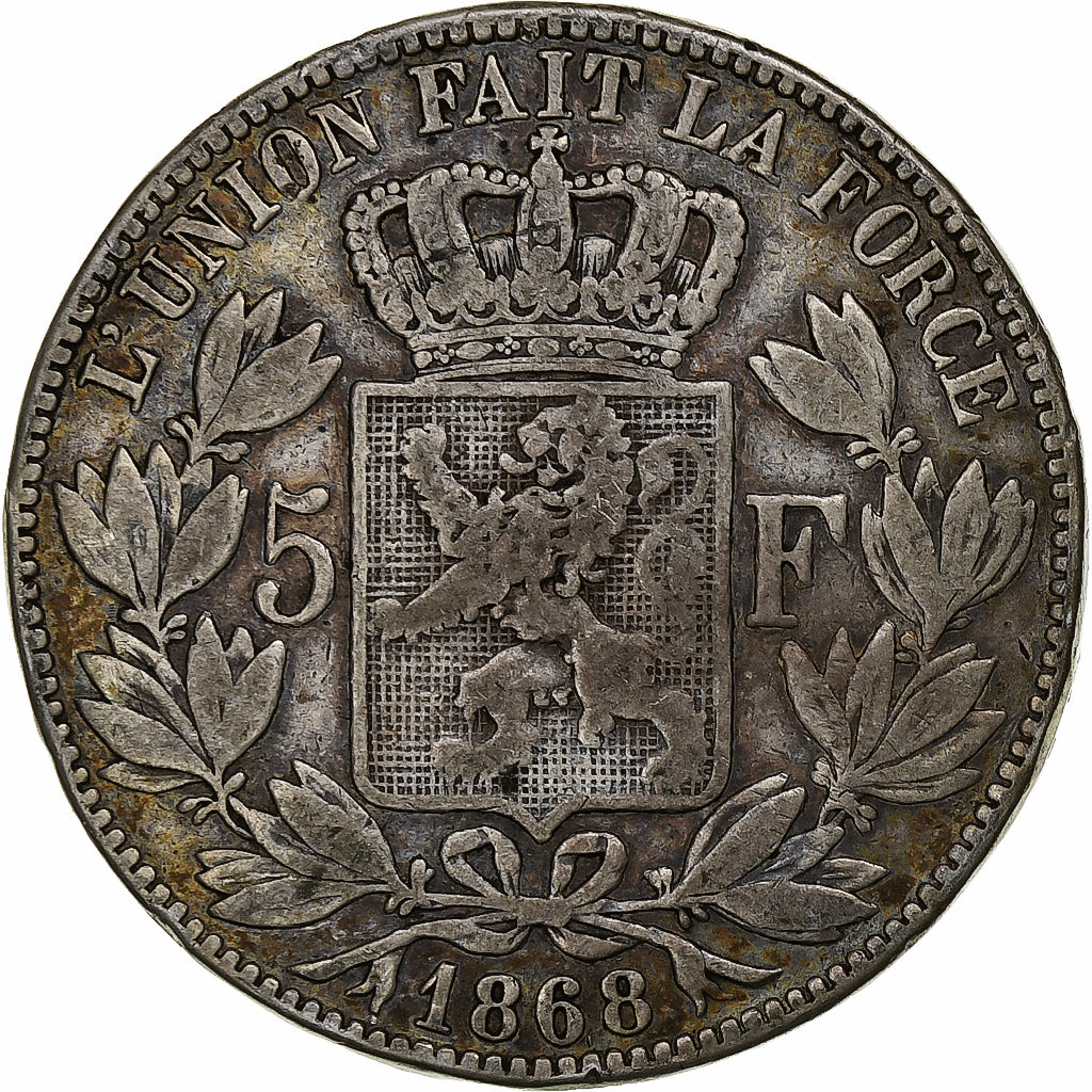 Monnaie, Belgique, Leopold II, 5 Francs, 5 Frank, 1868, TB, Argent, KM:24