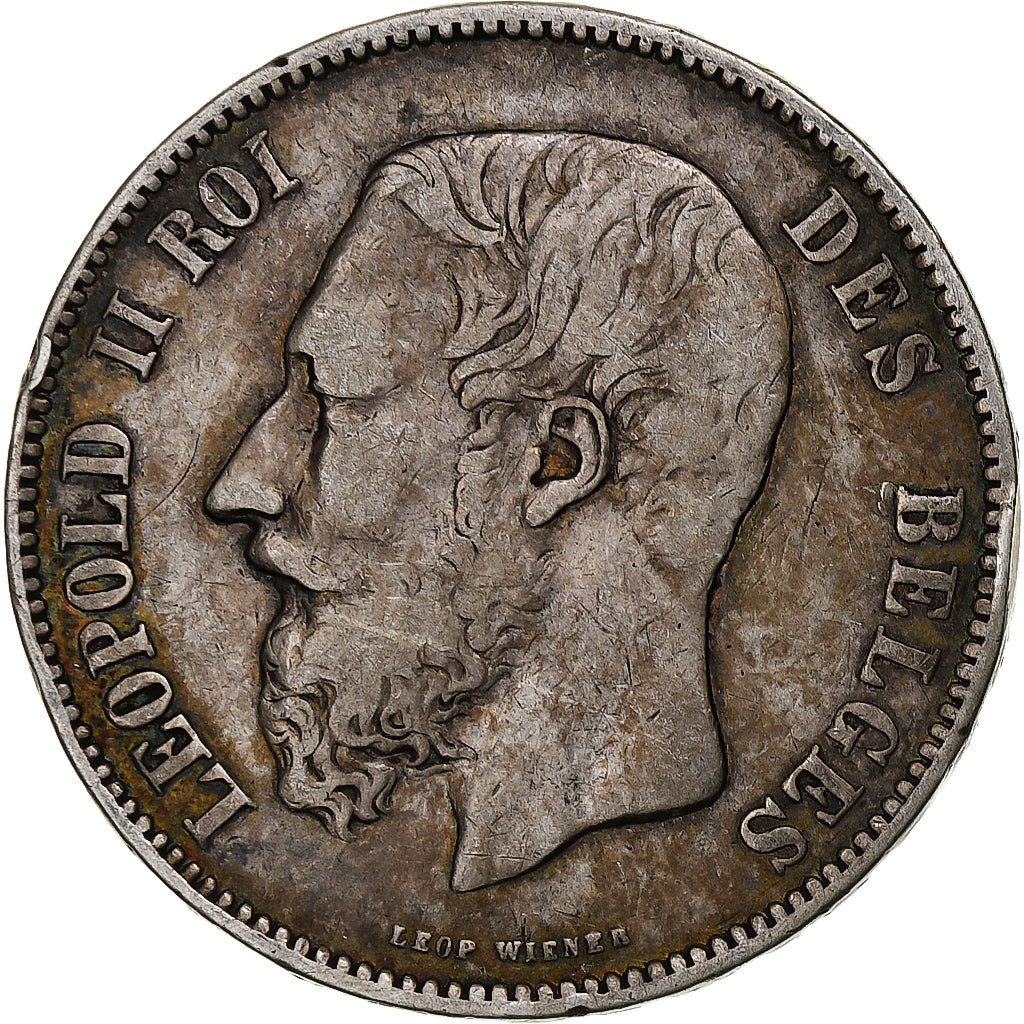 Monnaie, Belgique, Leopold II, 5 Francs, 5 Frank, 1868, TB, Argent, KM:24