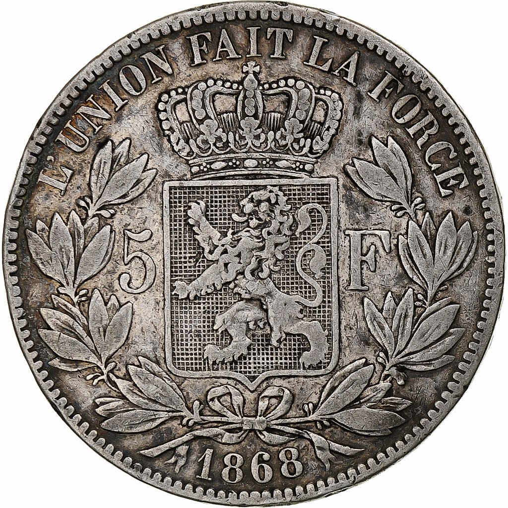Monnaie, Belgique, Leopold II, 5 Francs, 5 Frank, 1868, TB, Argent, KM:24