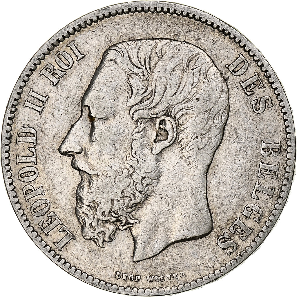 Monnaie, Belgique, Leopold II, 5 Francs, 5 Frank, 1872, TB, Argent, KM:24