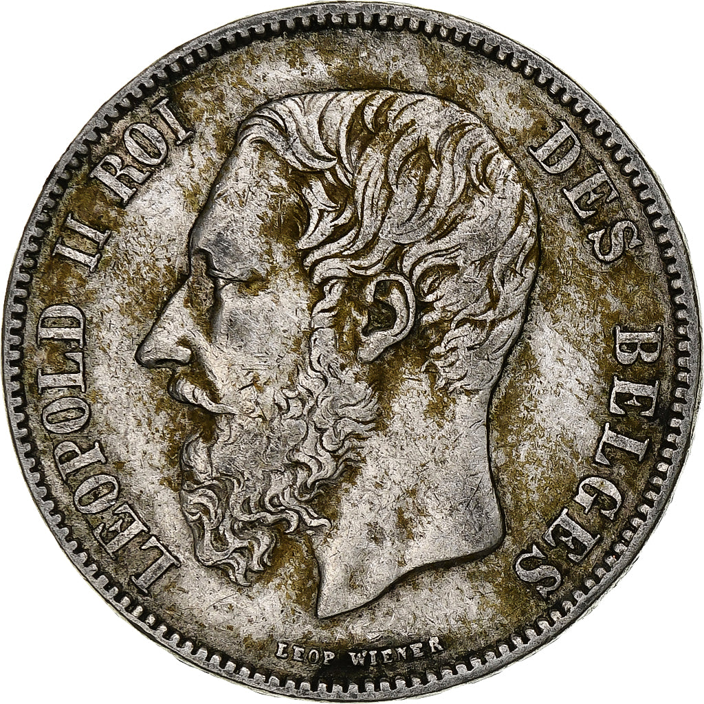 Coin, Belgium, Leopold II, 5 Francs, 5 Frank, 1872, EF(40-45), Silver, KM:24