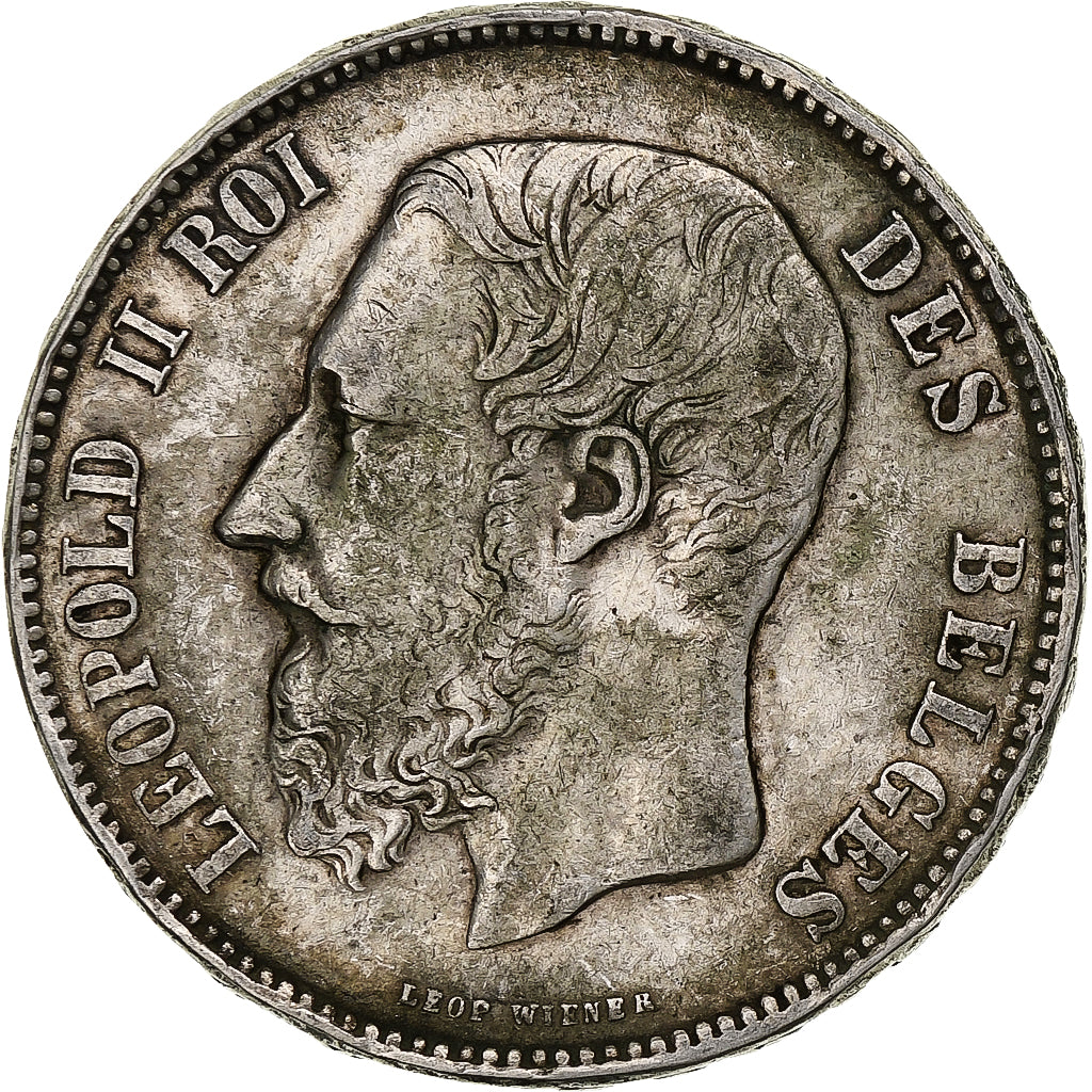 Coin, Belgium, Leopold II, 5 Francs, 5 Frank, 1873, VF(30-35), Silver, KM:24