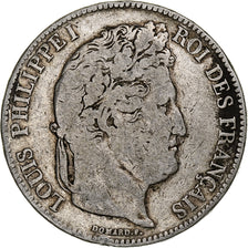 Moneta, Francia, Louis-Philippe, 5 Francs, 1833, Rouen, MB, Argento, KM:749.2