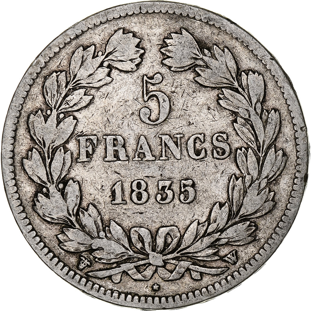 France, 5 Francs, Louis-Philippe, 1835, Lille, Argent, TB+, Gadoury:678