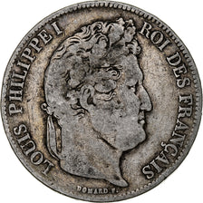 Coin, France, Louis-Philippe, 5 Francs, 1836, Rouen, VF(30-35), Silver