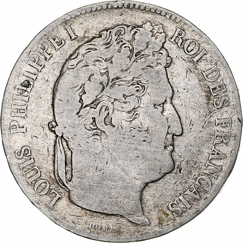 Monnaie, France, Louis-Philippe, 5 Francs, 1837, Lille, TB, Argent, Gadoury:678