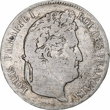 Monnaie, France, Louis-Philippe, 5 Francs, 1837, Lille, TB, Argent, Gadoury:678