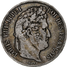 Moeda, França, Louis-Philippe, 5 Francs, 1838, Paris, VF(30-35), Prata