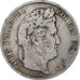 Moneta, Francia, Louis-Philippe, 5 Francs, 1838, Rouen, MB+, Argento, KM:749.2