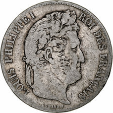 Monnaie, France, Louis-Philippe, 5 Francs, 1839, Paris, TB, Argent, Gadoury:678