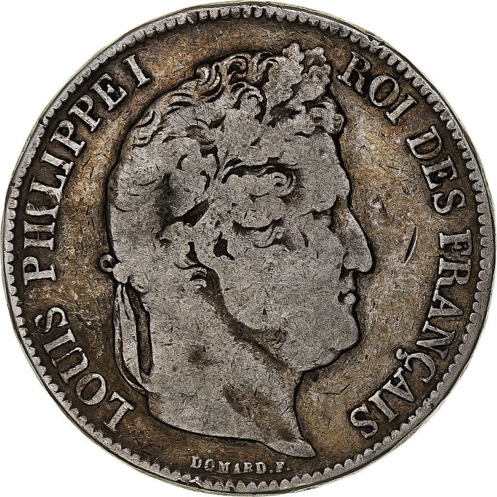 Moneta, Francia, Louis-Philippe, 5 Francs, 1840, Rouen, MB, Argento, KM:749.2