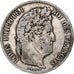 Moneta, Francia, Louis-Philippe, 5 Francs, 1840, Rouen, MB+, Argento, KM:749.2