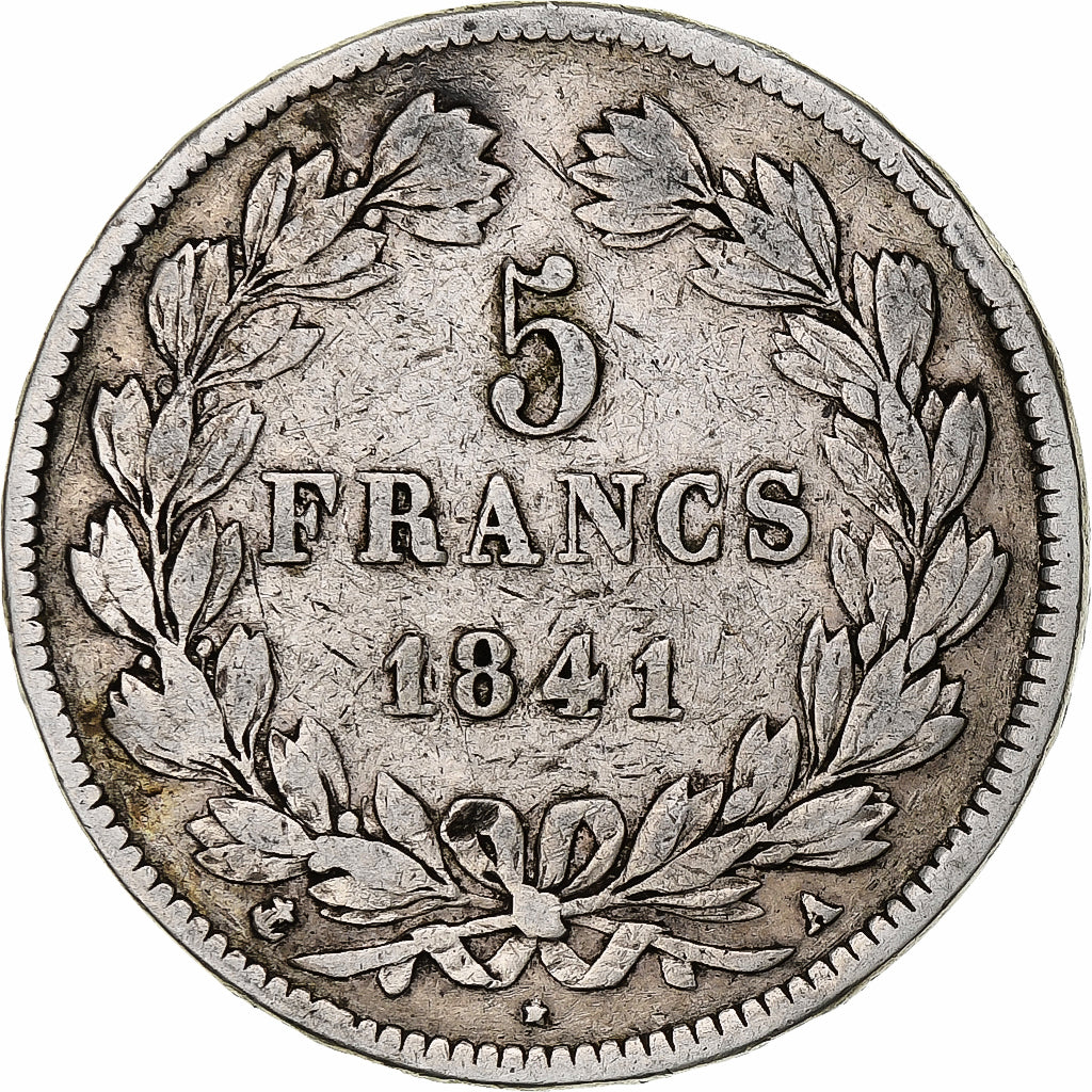 Munten, Frankrijk, Louis-Philippe, 5 Francs, 1841, Paris, FR, Zilver, KM:749.1