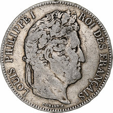 Münze, Frankreich, Louis-Philippe, 5 Francs, 1842, Rouen, S, Silber, KM:749.2
