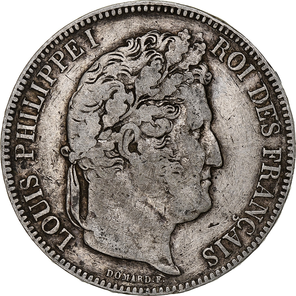 Frankreich, 5 Francs, Louis-Philippe, 1843, Strasbourg, Silber, S, Gadoury:678