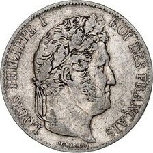 France, 5 Francs, Louis-Philippe, 1845, Paris, Silver, EF(40-45), Gadoury:678a