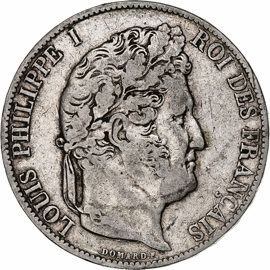 Moneta, Francia, Louis-Philippe, 5 Francs, 1846, Paris, MB+, Argento, KM:749.1