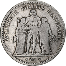 Monnaie, France, Hercule, 5 Francs, 1848, Paris, TB, Argent, Gadoury:683