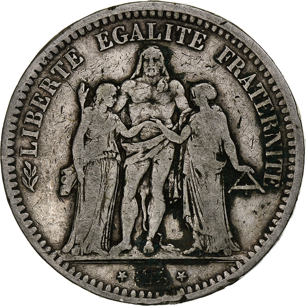 Monnaie, France, Hercule, 5 Francs, 1848, Strasbourg, TB, Argent, Gadoury:683