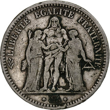 Monnaie, France, Hercule, 5 Francs, 1848, Strasbourg, TB, Argent, Gadoury:683