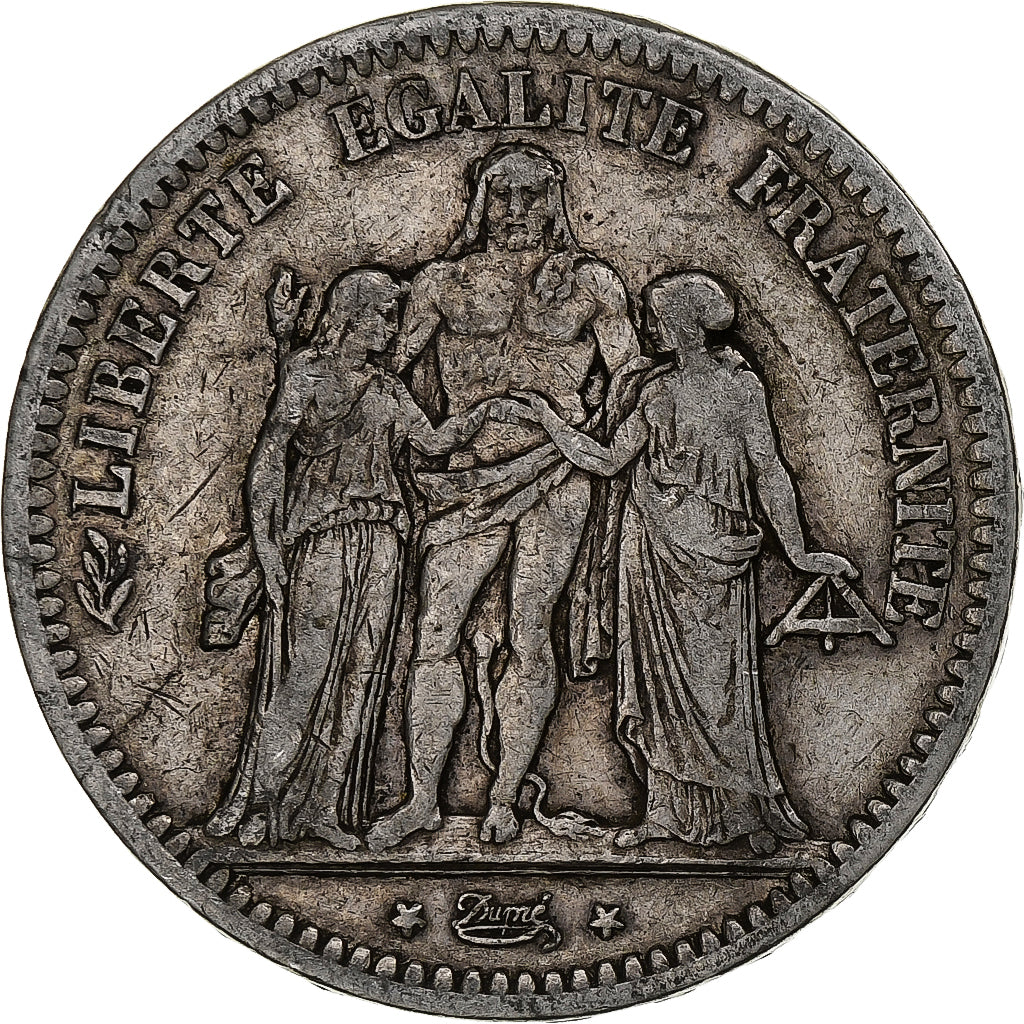 Monnaie, France, Hercule, 5 Francs, 1848, Strasbourg, TB+, Argent, Gadoury:683