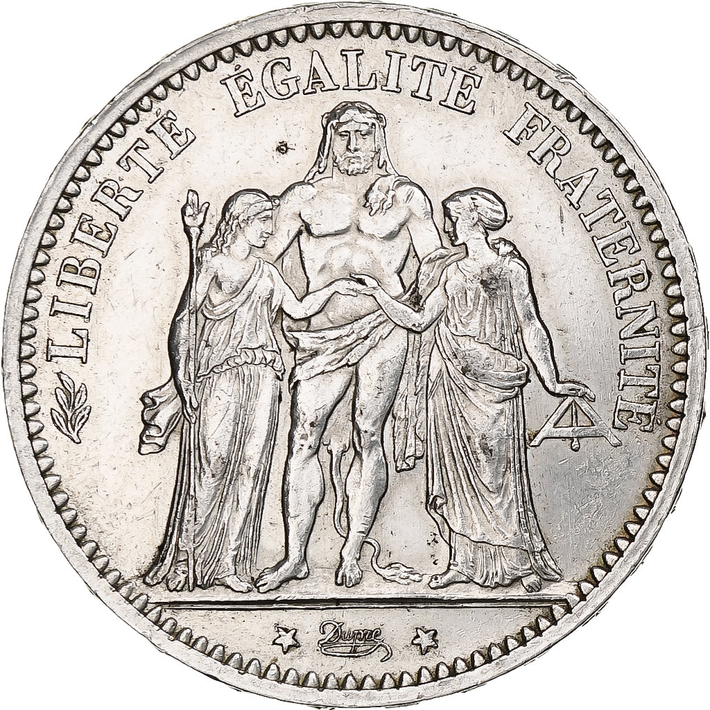 France, 5 Francs, Hercule, 1874, Paris, Argent, TTB+, Gadoury:745a, KM:820.1
