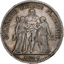 Monnaie, France, Hercule, 5 Francs, 1874, Bordeaux, TB+, Argent, KM:820.2, Le