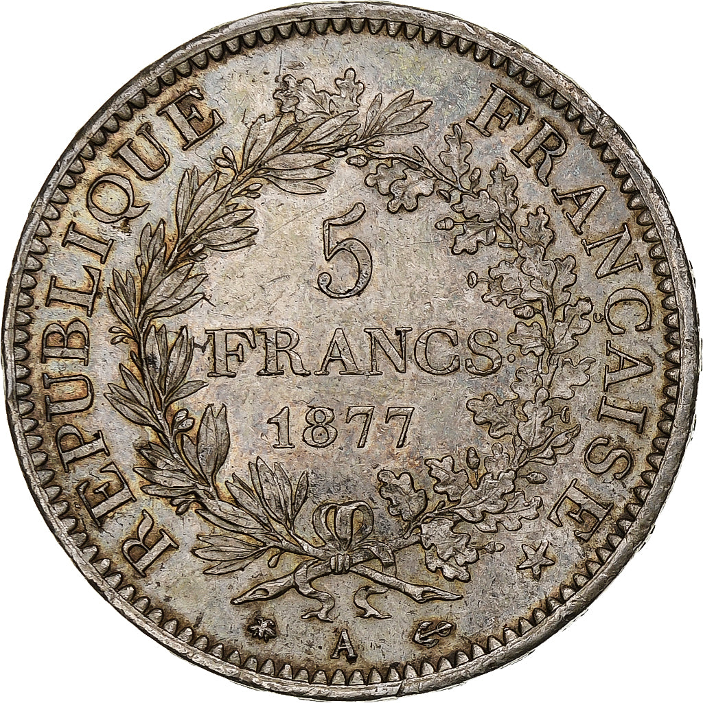 Monnaie, France, Hercule, 5 Francs, 1877, Paris, TTB+, Argent, Gadoury:745a