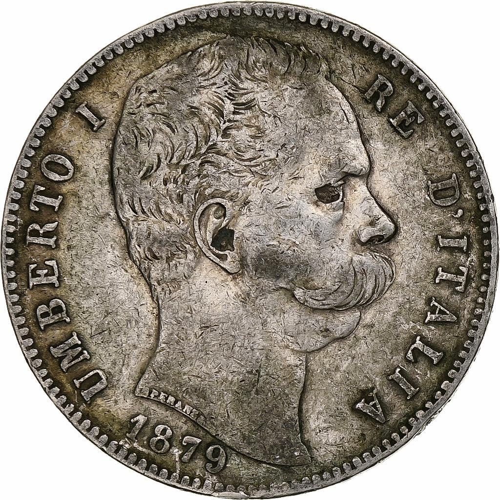 Italie, Umberto I, 5 Lire, 1879, Rome, Argent, TB+, KM:20