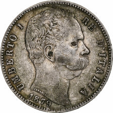 Italie, Umberto I, 5 Lire, 1879, Rome, Argent, TB+, KM:20