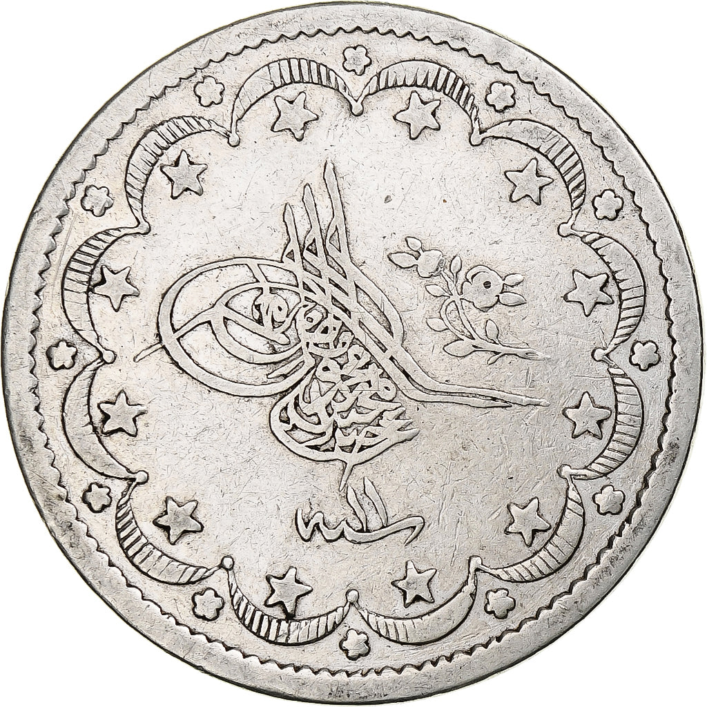 Turchia, Muhammad V, 20 Kurush, 1917, Qustantiniyah, MB, Argento, KM:780