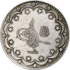 Turchia, Muhammad V, 20 Kurush, 1917, Qustantiniyah, BB, Argento, KM:780
