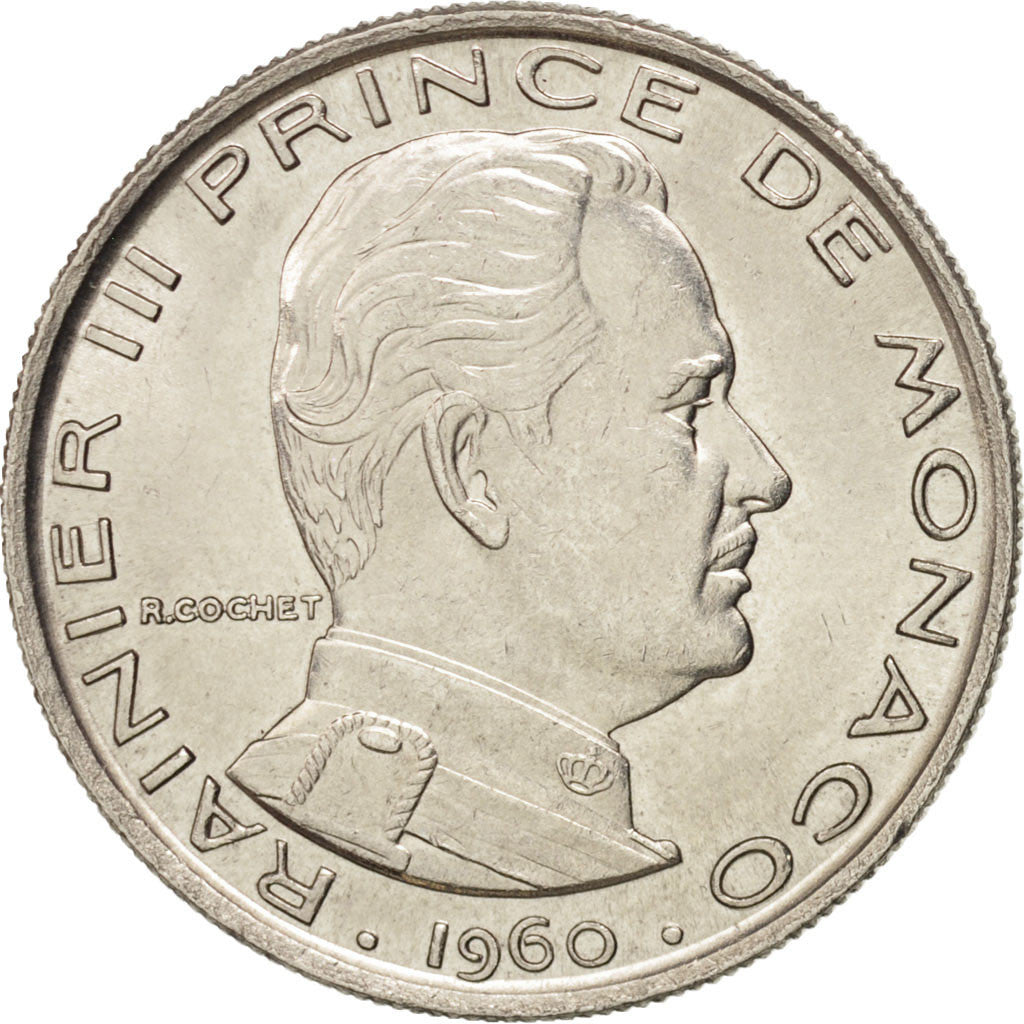 Moneta, Monaco, Rainier III, Franc, 1960, SPL-, Nichel, KM:140, Gadoury:150