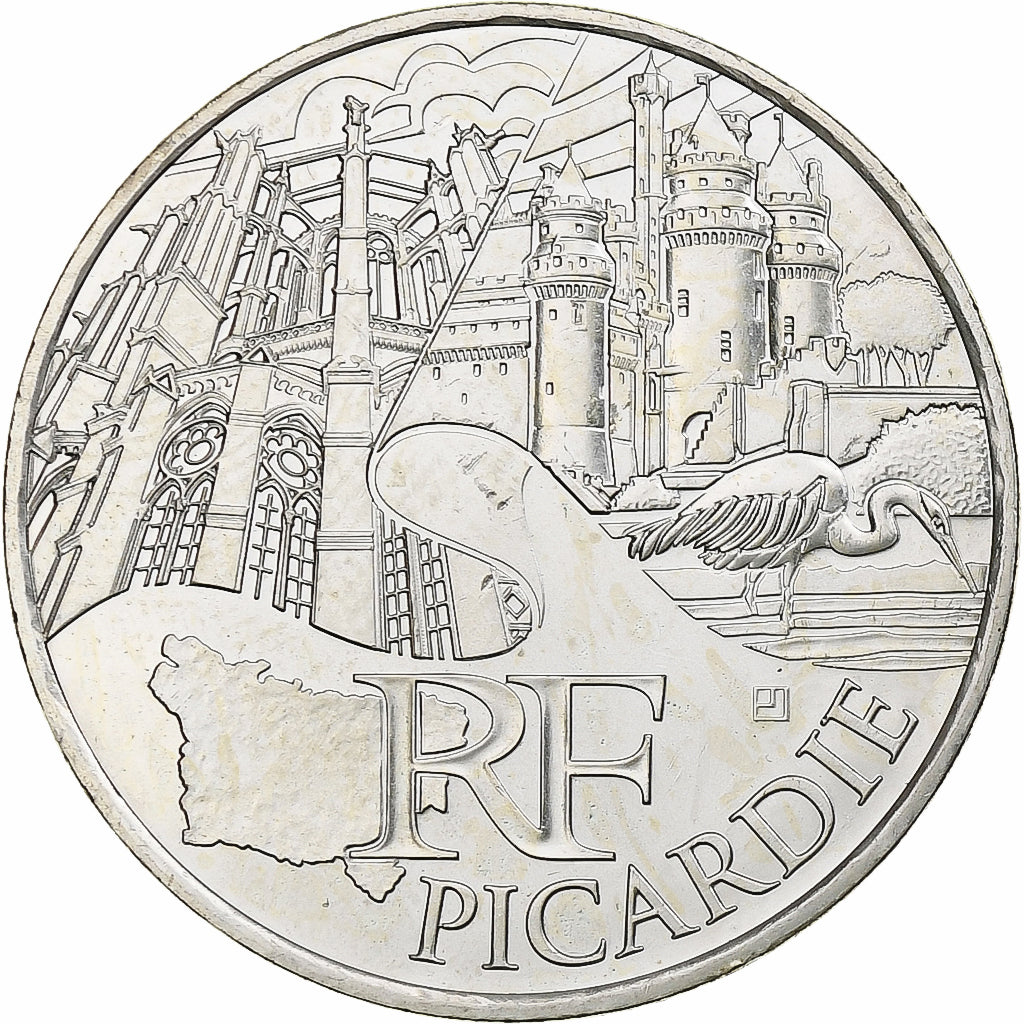 Francia, 10 Euro, 2011, Paris, Picardie., FDC, Plata, KM:1747