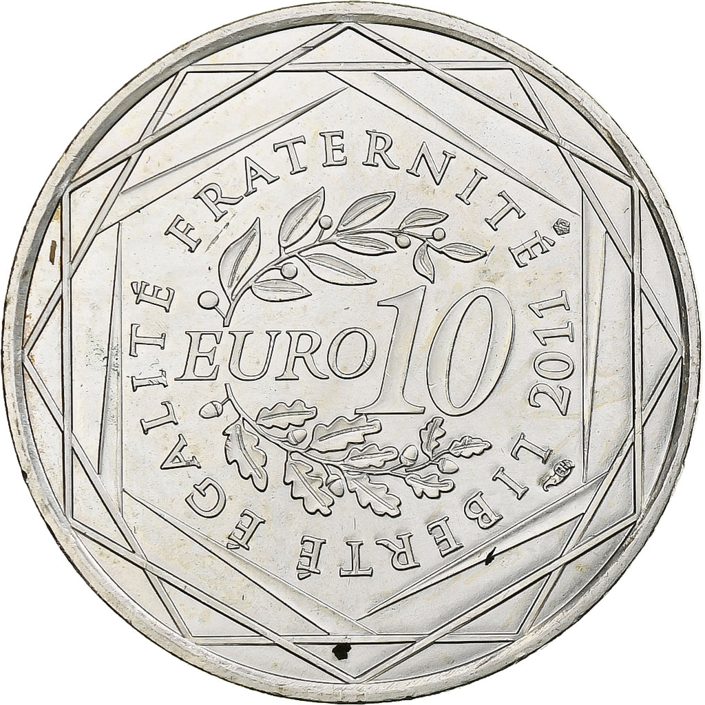 Francia, 10 Euro, 2011, Paris, Picardie., FDC, Plata, KM:1747