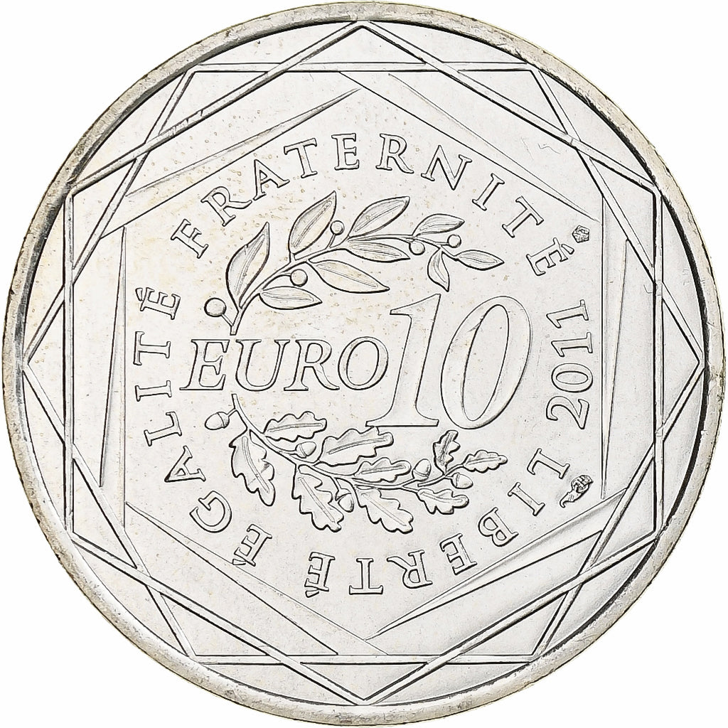 Francia, 10 Euro, 2011, Pays De La Loire, FDC, Plata