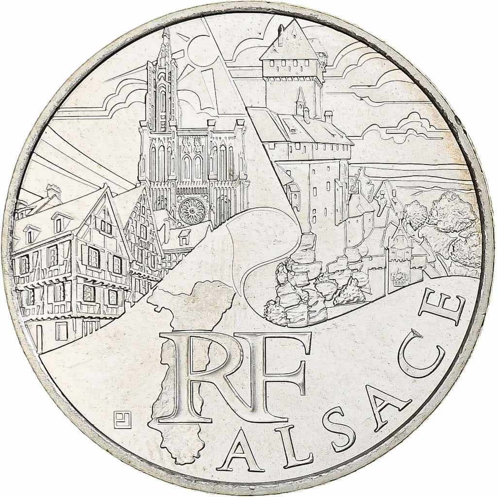 France, 10 Euro, Alsace, 2011, Paris, MS(65-70), Silver, KM:1734