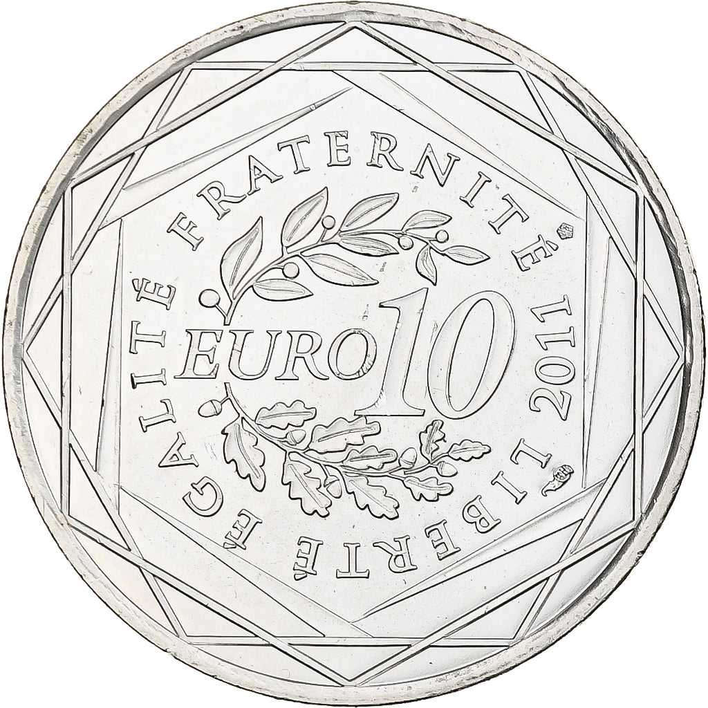 France, 10 Euro, Haute Normandie, 2011, Paris, FDC, Argent, KM:1738