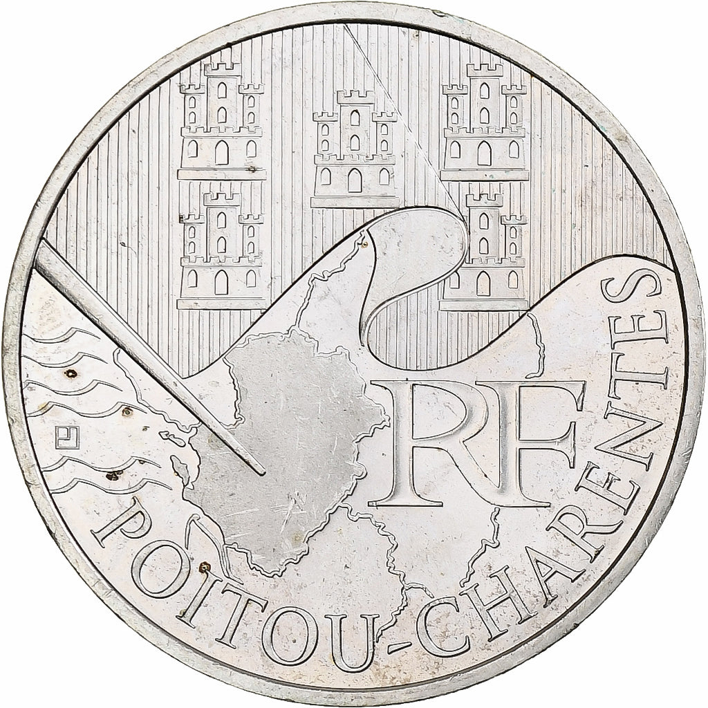 Francja, 10 Euro, Euros des régions, 2010, Monnaie de Paris, Poitou-Charente