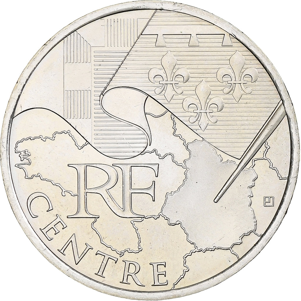 France, 10 Euro, Centre, 2010, Paris, MS(65-70), Silver, KM:1650