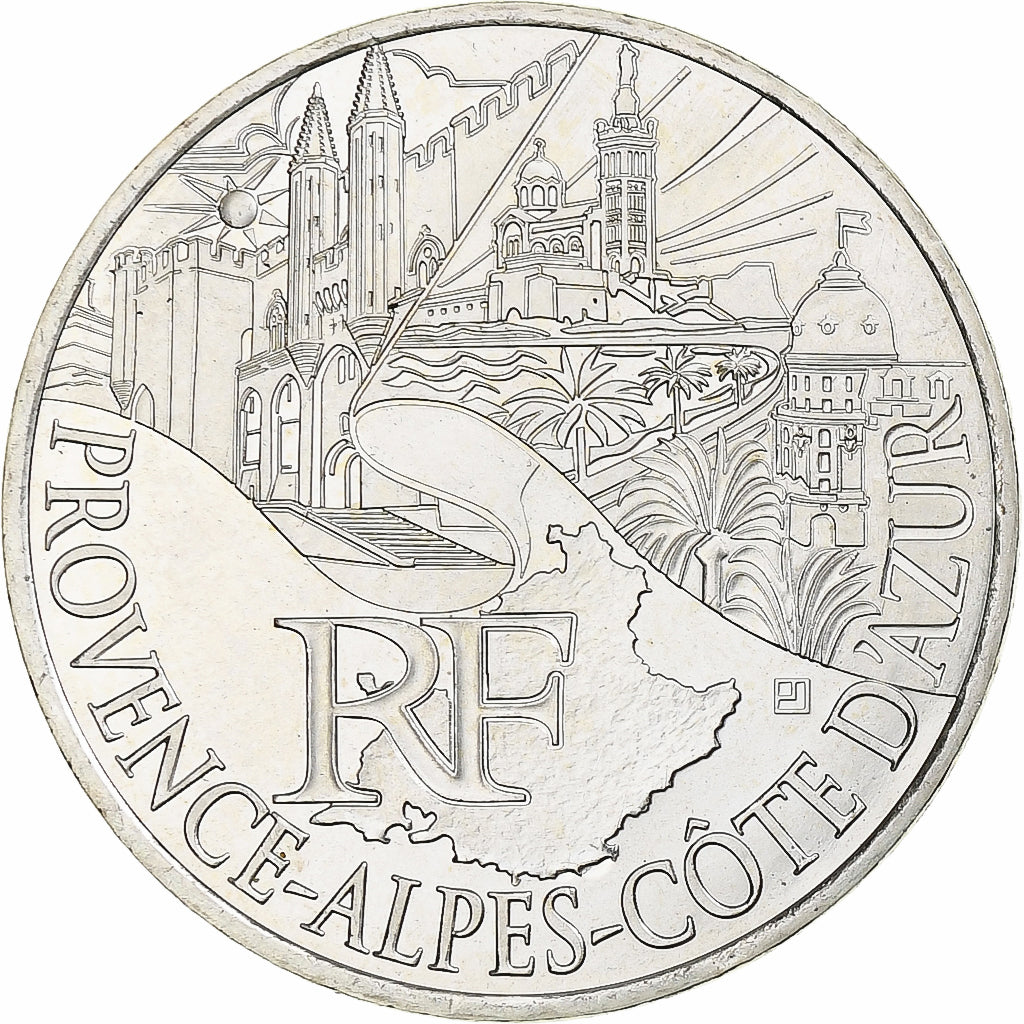 Francia, 10 Euro, Provence-Alpes-Cote d'Azur, 2011, Paris, FDC, Argento, KM:1749