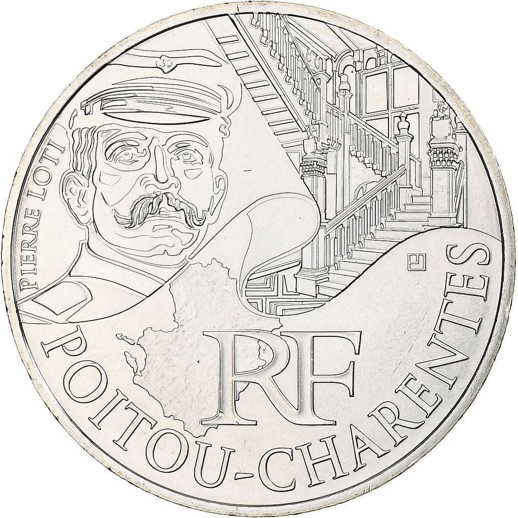 Francia, 10 Euro, 2012, Poitou-Charente, FDC, Argento