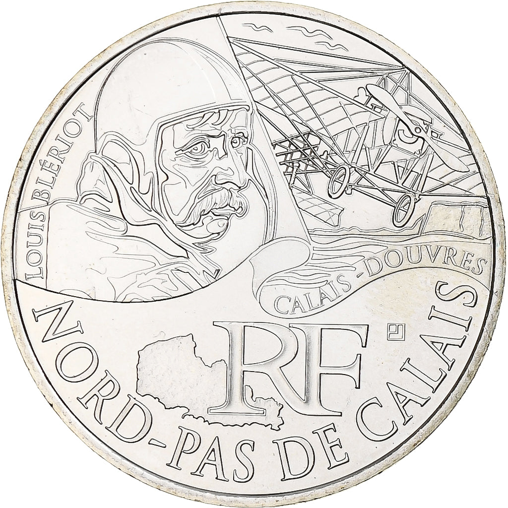 France, 10 Euro, 2012, Nord-Pas De Calais, MS(65-70), Silver