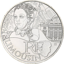 France, 10 Euro, Limousin, 2012, Paris, FDC, Argent, Gadoury:EU514, KM:1878