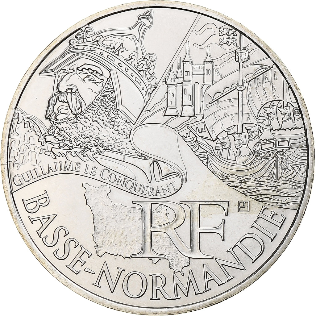 France, 10 Euro, Basse Normandie, 2012, Paris, FDC, Argent, Gadoury:EU514