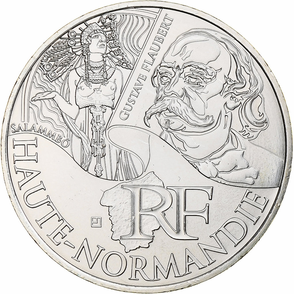 Frankrijk, 10 Euro, Haute Normandie, 2012, Paris, Haute-Normandie, FDC, Zilver