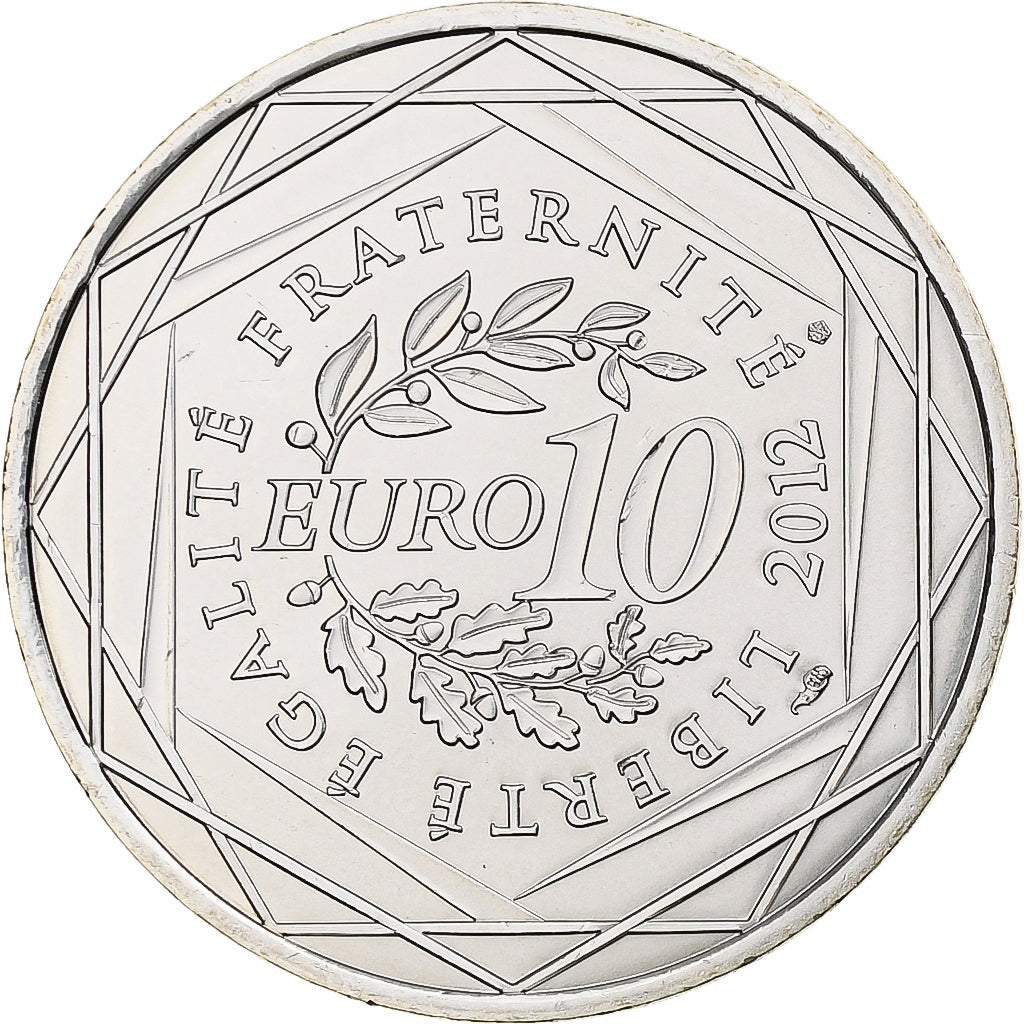 Frankrijk, 10 Euro, Haute Normandie, 2012, Paris, Haute-Normandie, FDC, Zilver